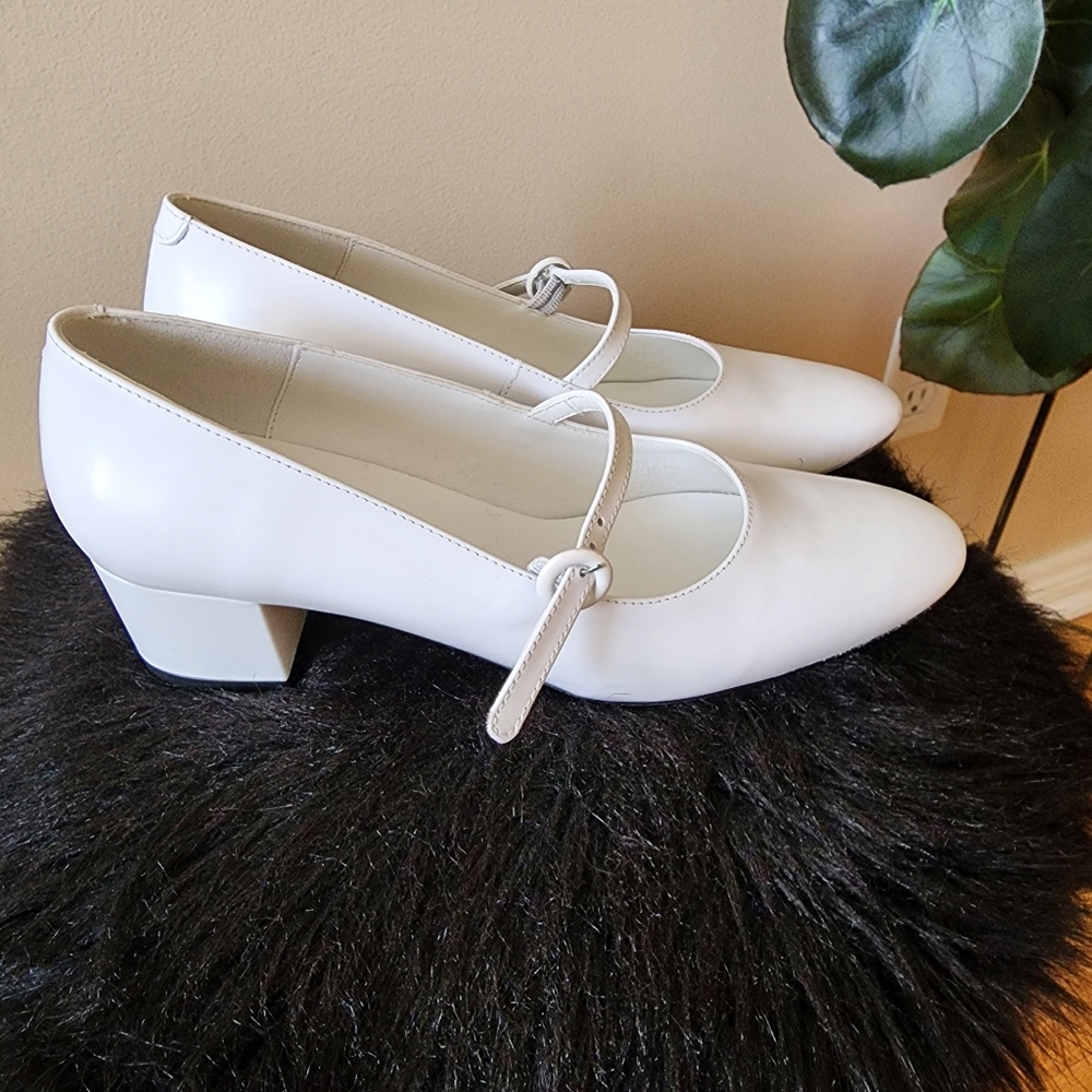 Mango White Heeled Shoes